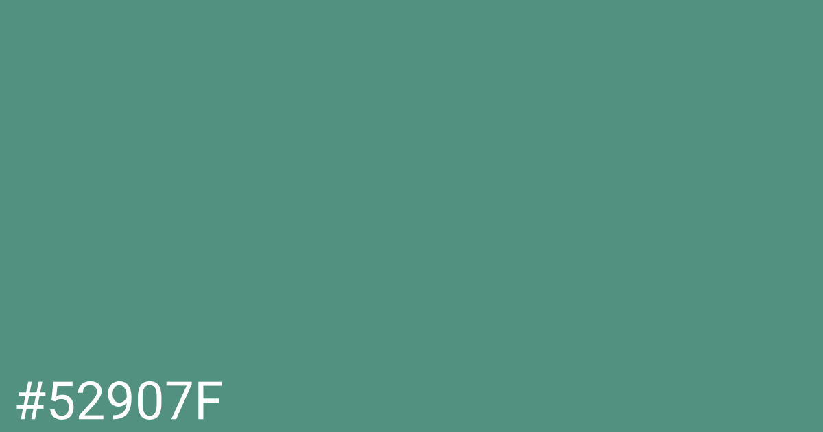 Hex color #52907f graphic