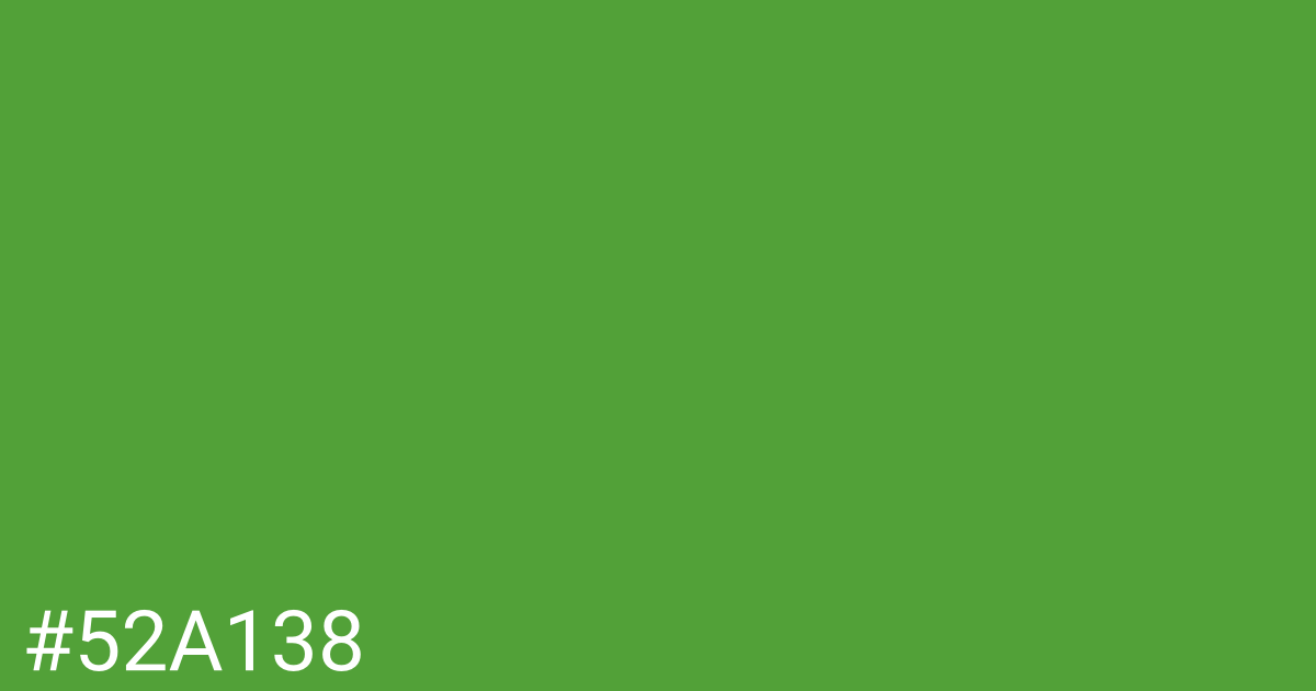 Hex color #52a138 graphic