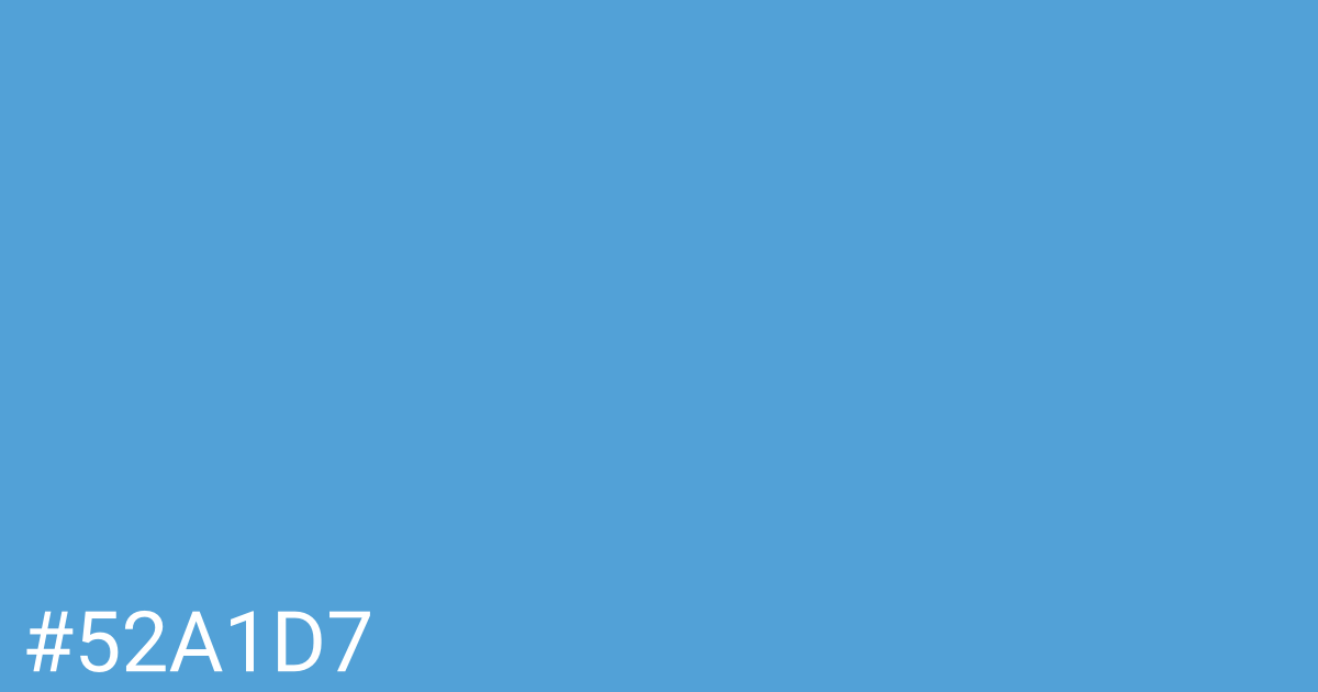Hex color #52a1d7 graphic