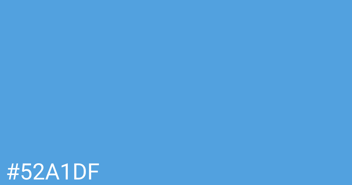 Hex color #52a1df graphic