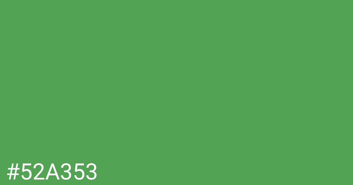 Hex color #52a353 graphic