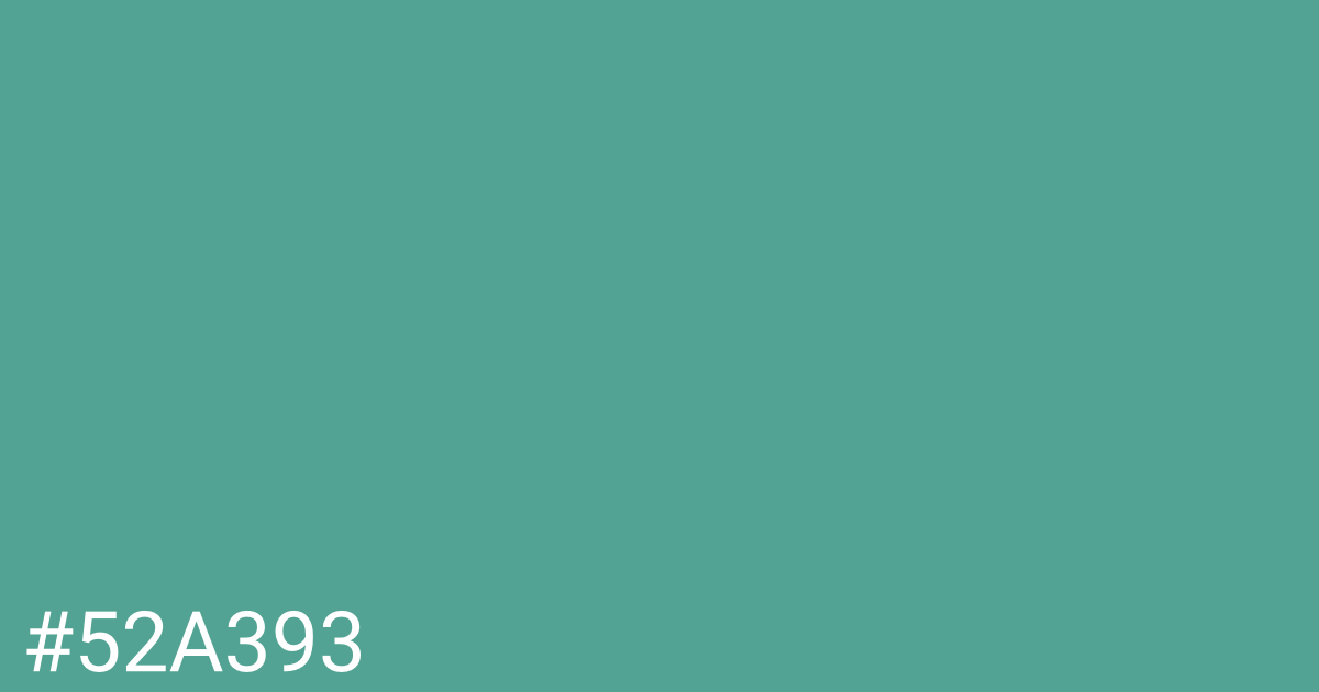 Hex color #52a393 graphic