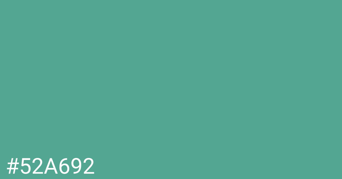 Hex color #52a692 graphic