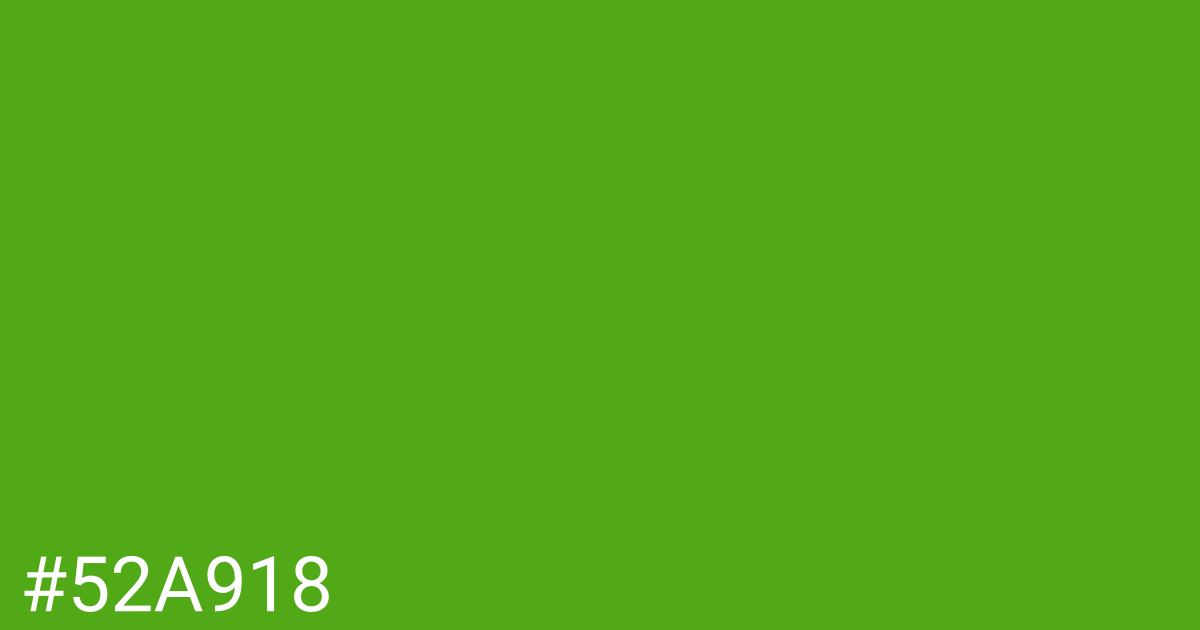 Hex color #52a918 graphic