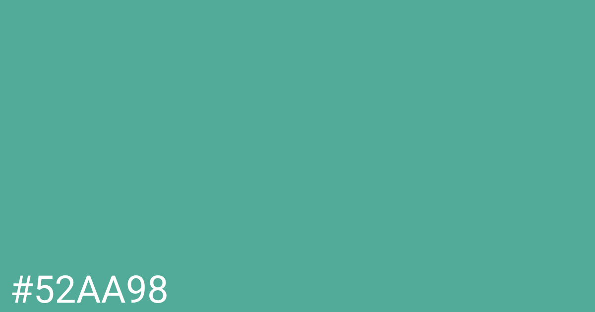 Hex color #52aa98 graphic