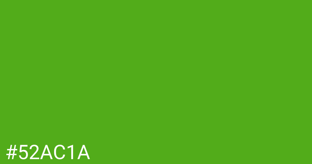 Hex color #52ac1a graphic
