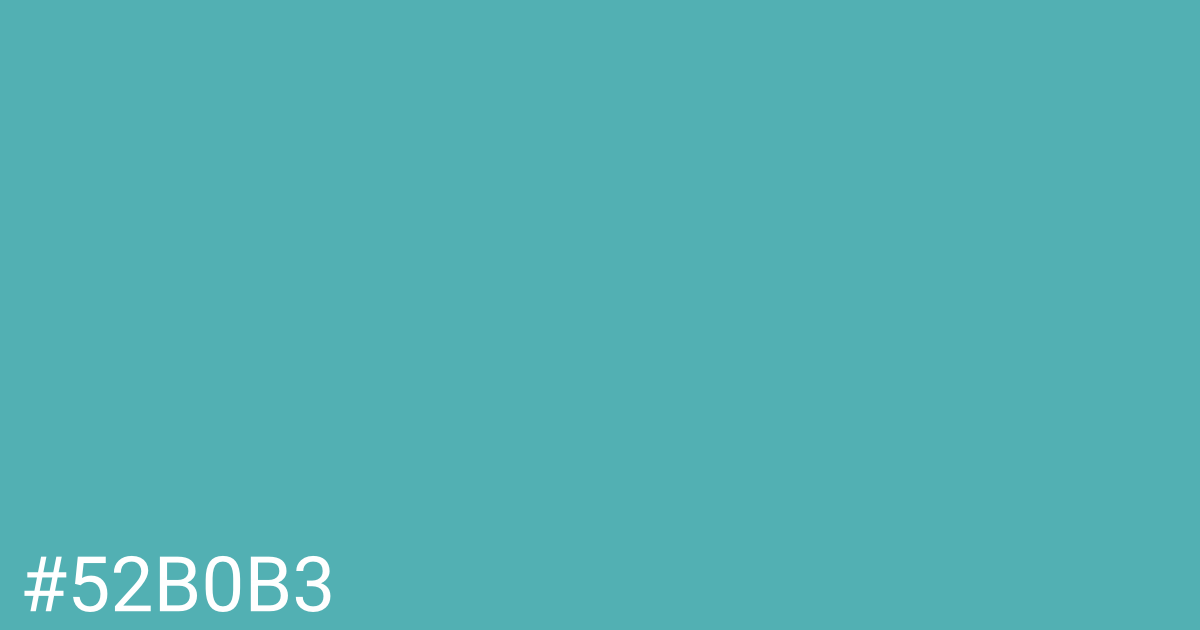 Hex color #52b0b3 graphic