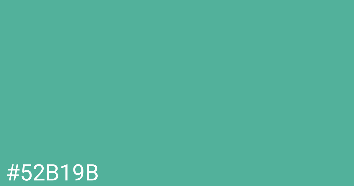 Hex color #52b19b graphic