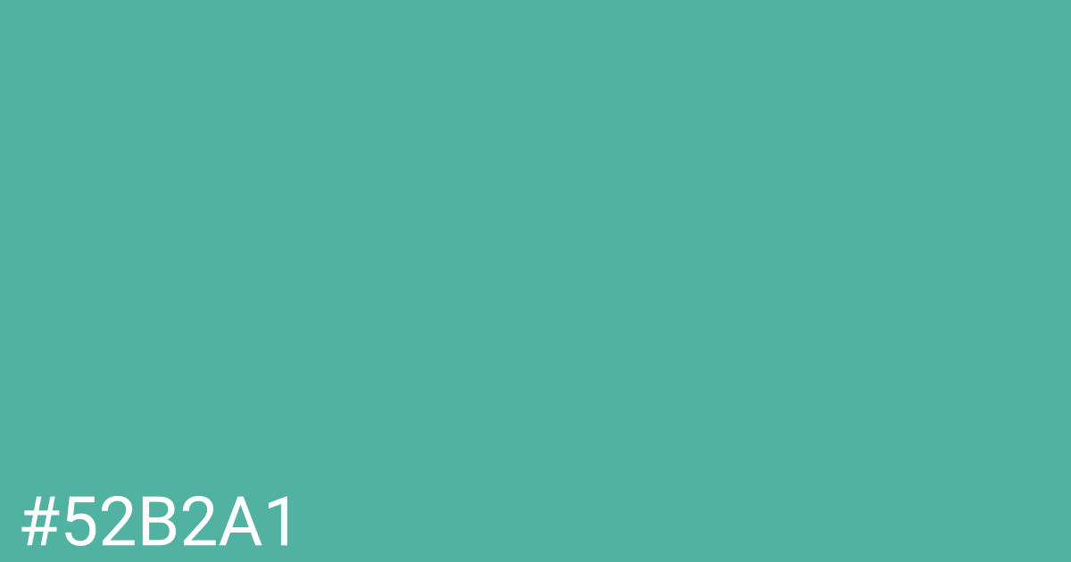 Hex color #52b2a1 graphic