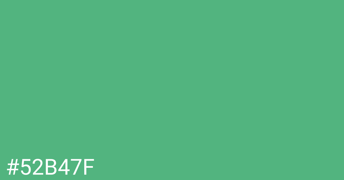 Hex color #52b47f graphic