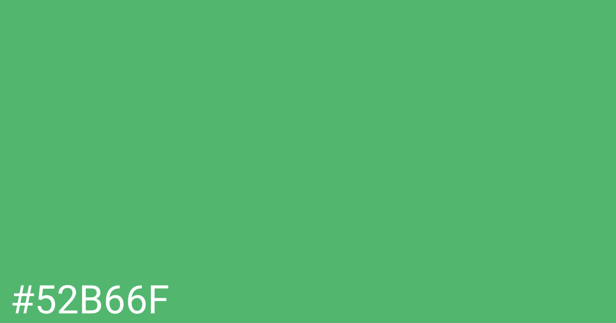 Hex color #52b66f graphic