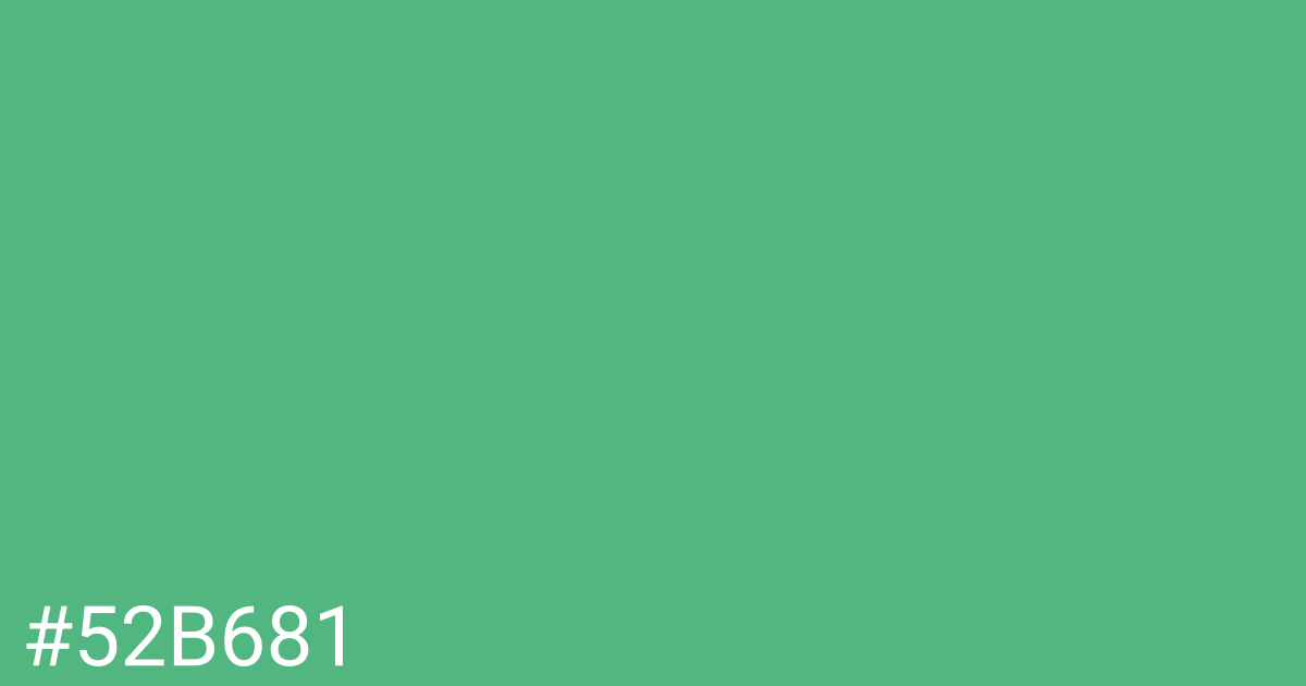 Hex color #52b681 graphic