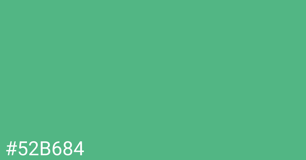 Hex color #52b684 graphic