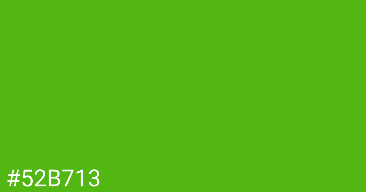 Hex color #52b713 graphic