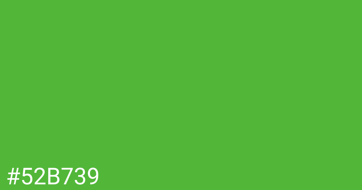 Hex color #52b739 graphic
