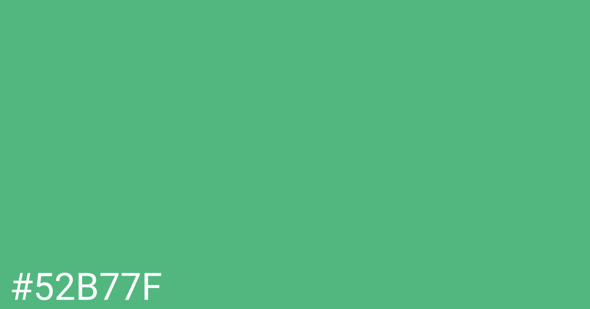 Hex color #52b77f graphic