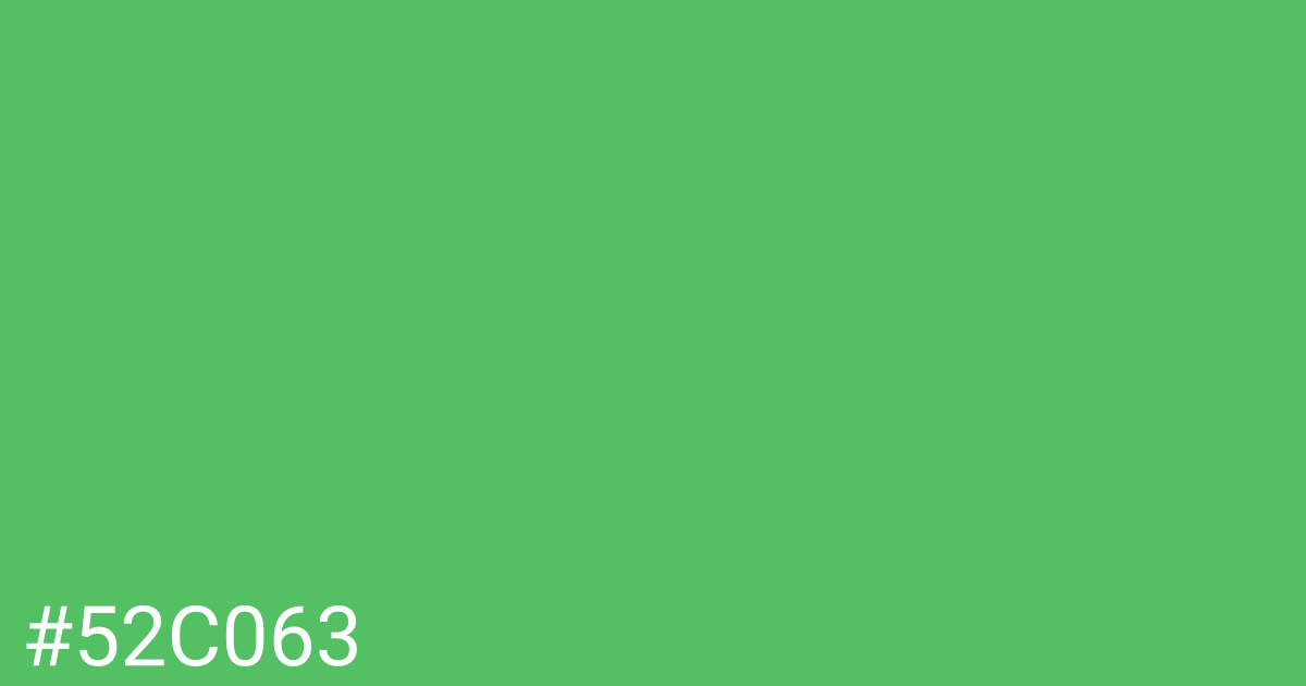 Hex color #52c063 graphic