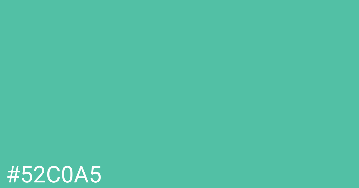 Hex color #52c0a5 graphic