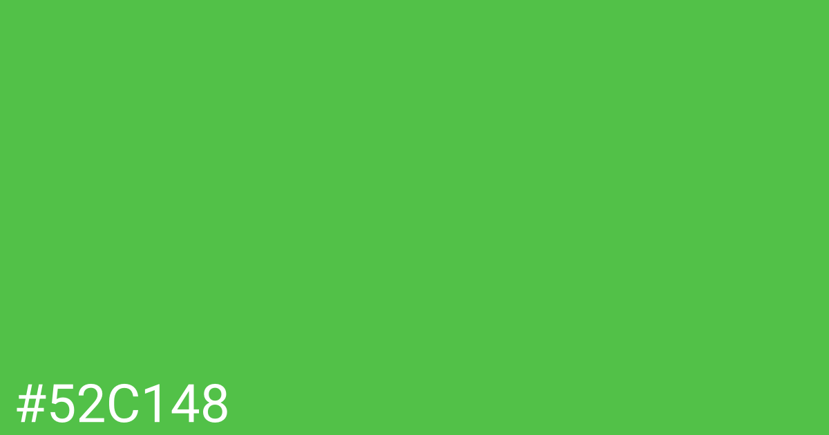 Hex color #52c148 graphic