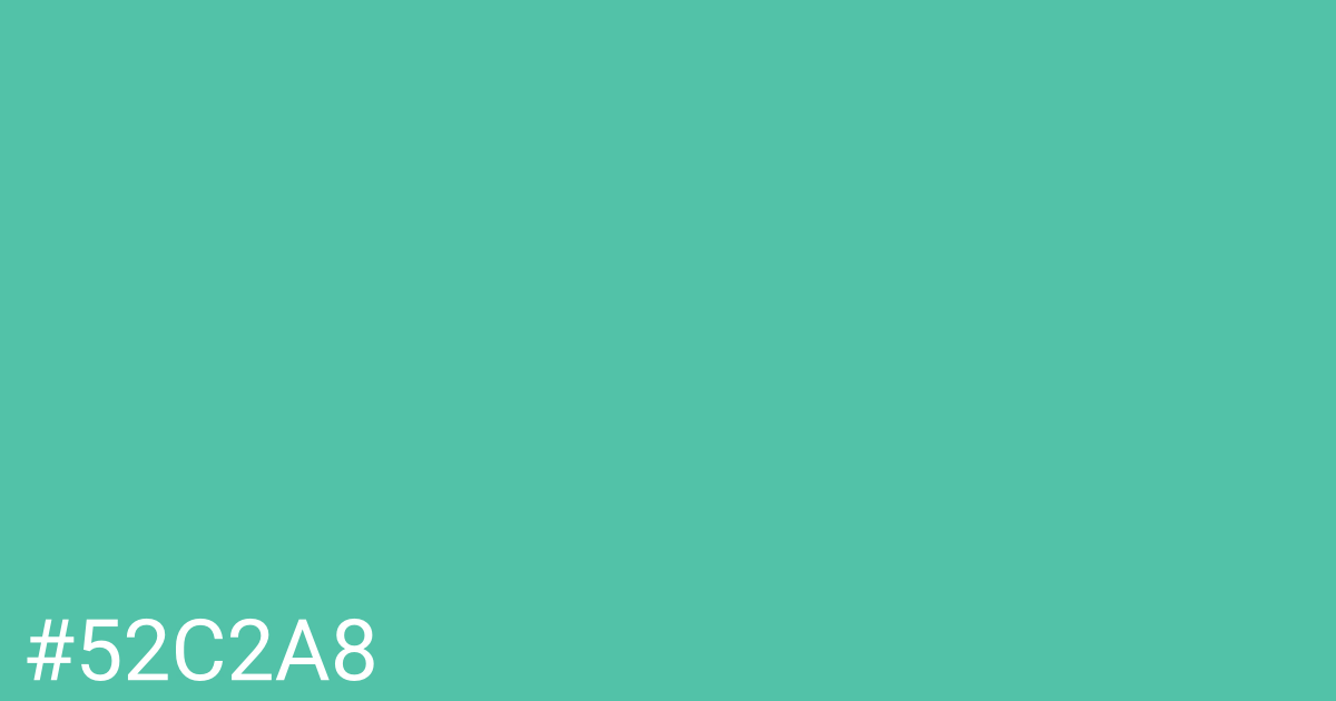 Hex color #52c2a8 graphic