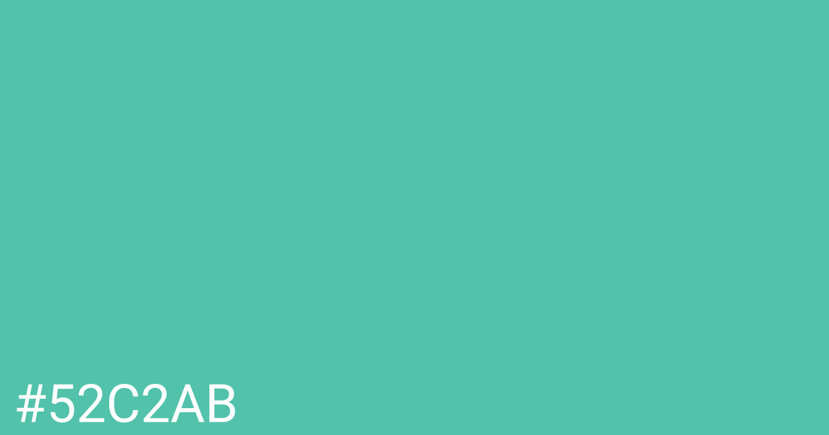 Hex color #52c2ab graphic