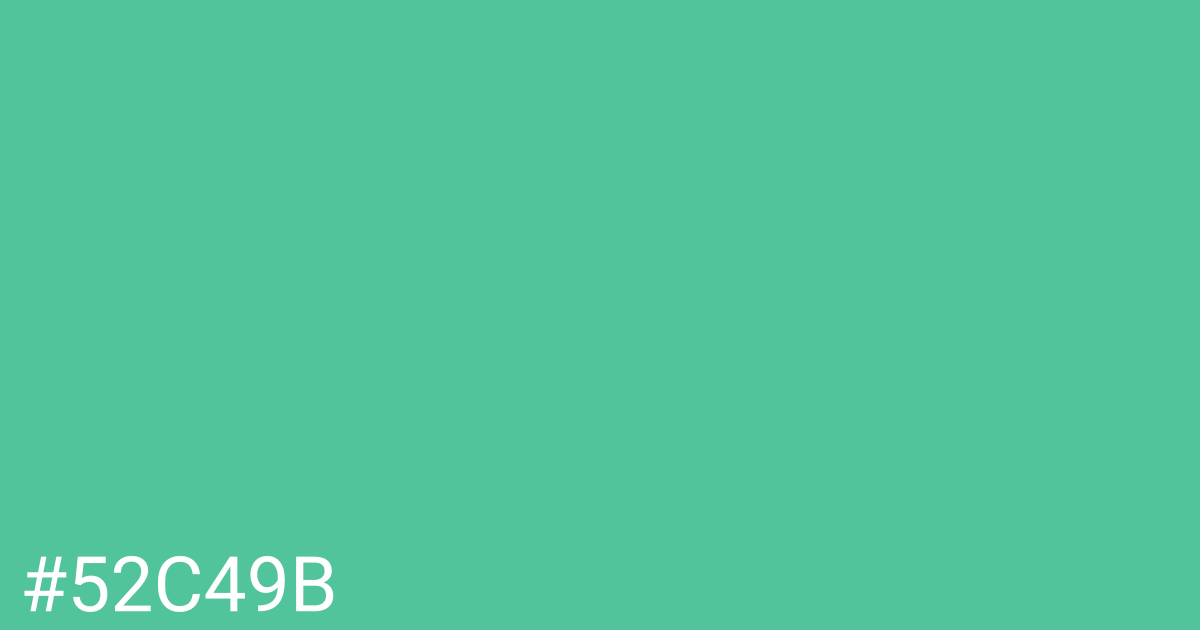 Hex color #52c49b graphic