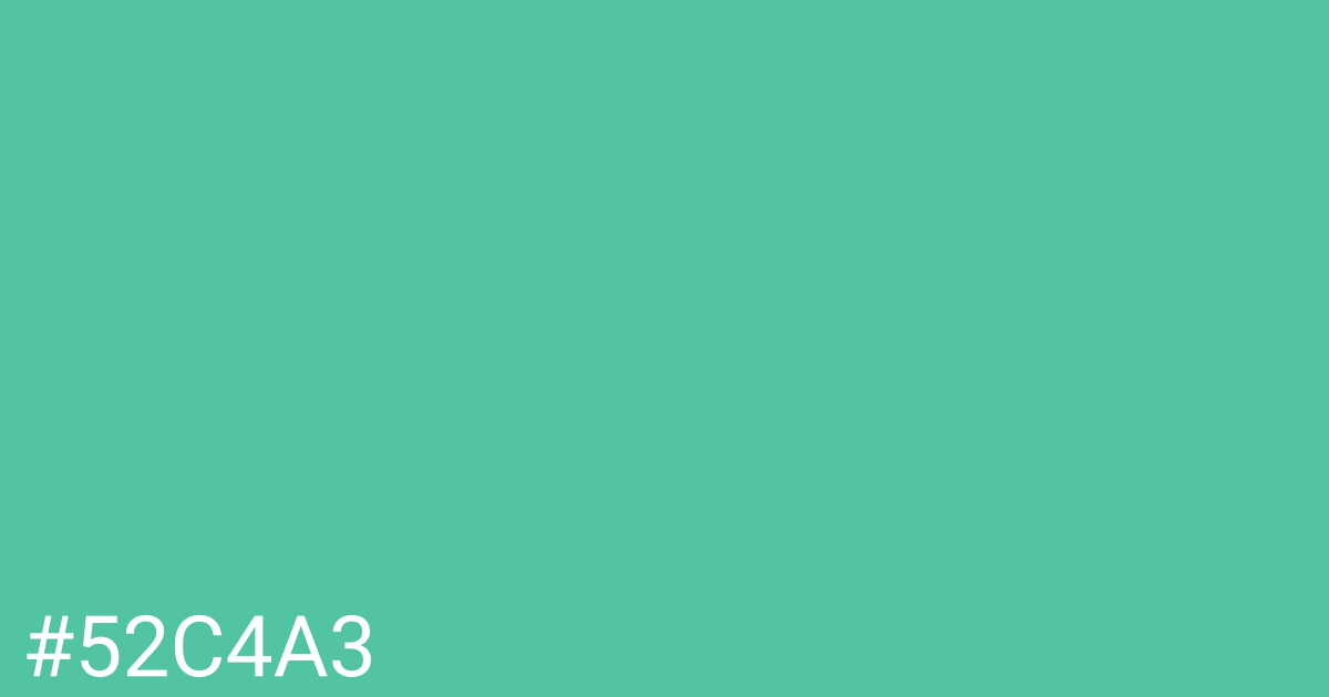 Hex color #52c4a3 graphic