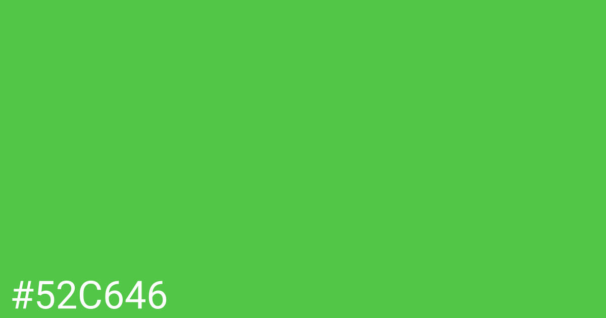 Hex color #52c646 graphic