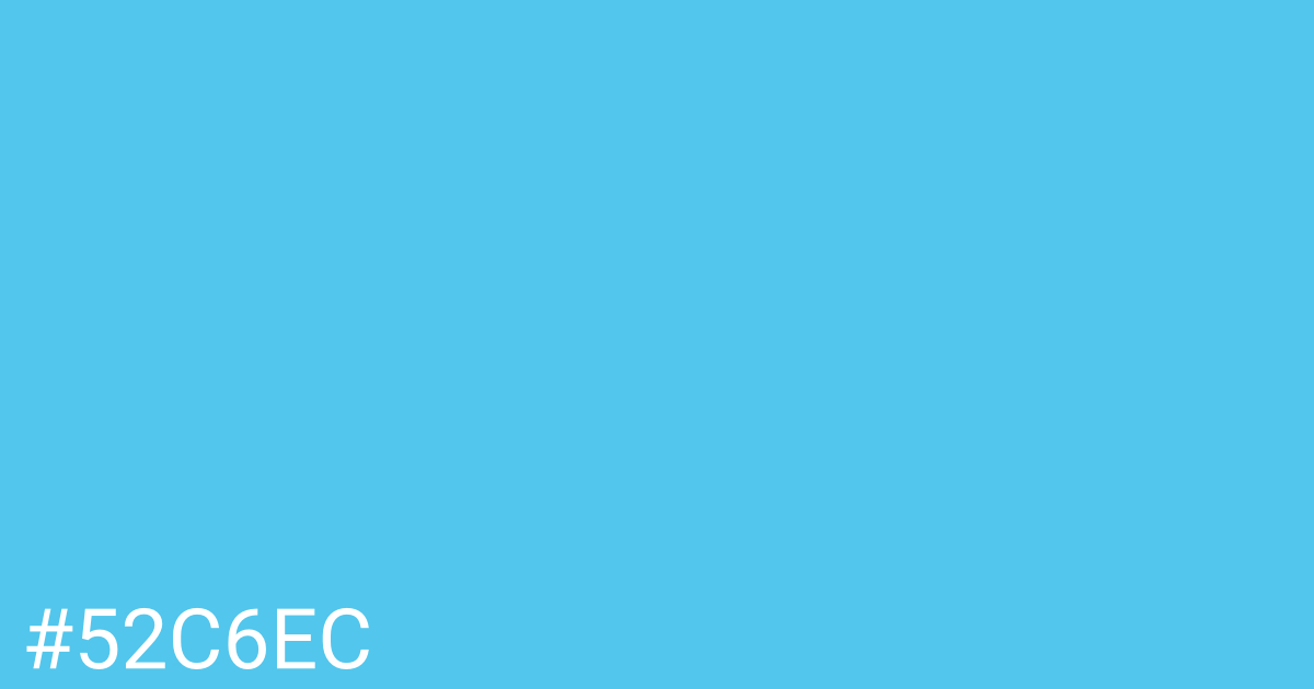 Hex color #52c6ec graphic