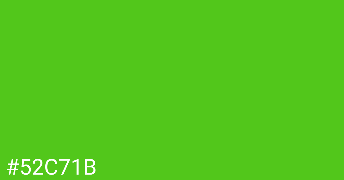 Hex color #52c71b graphic