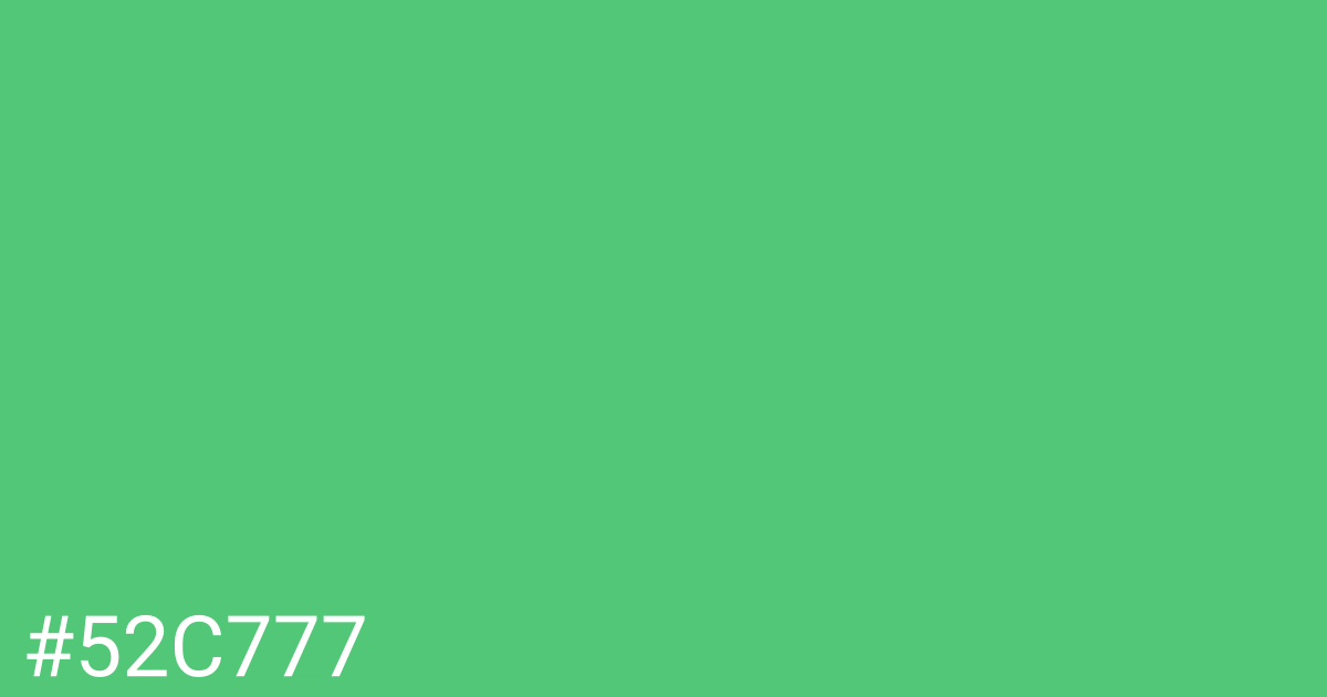 Hex color #52c777 graphic