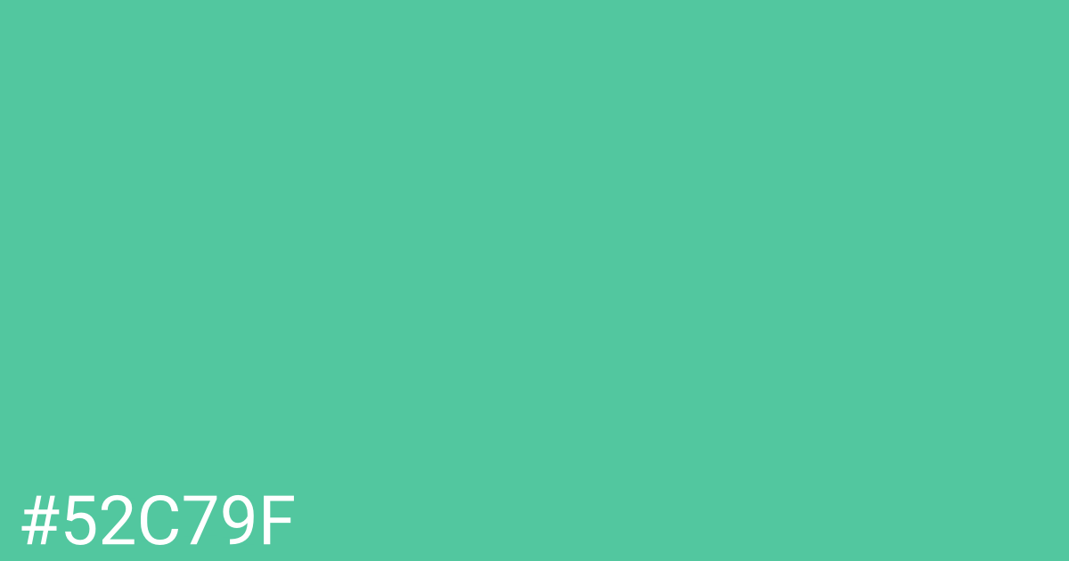 Hex color #52c79f graphic