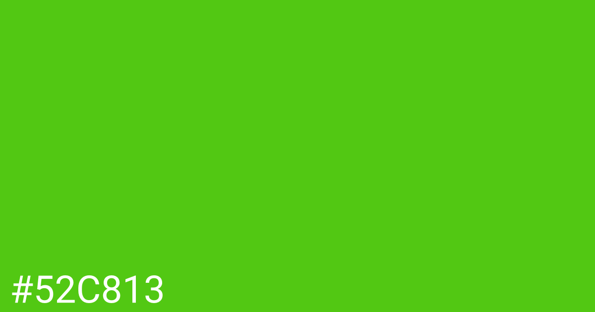 Hex color #52c813 graphic