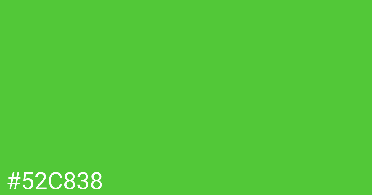 Hex color #52c838 graphic