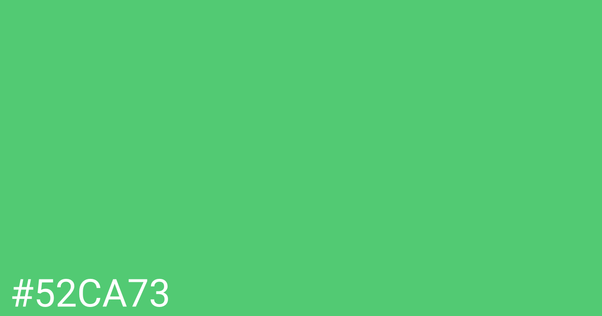 Hex color #52ca73 graphic