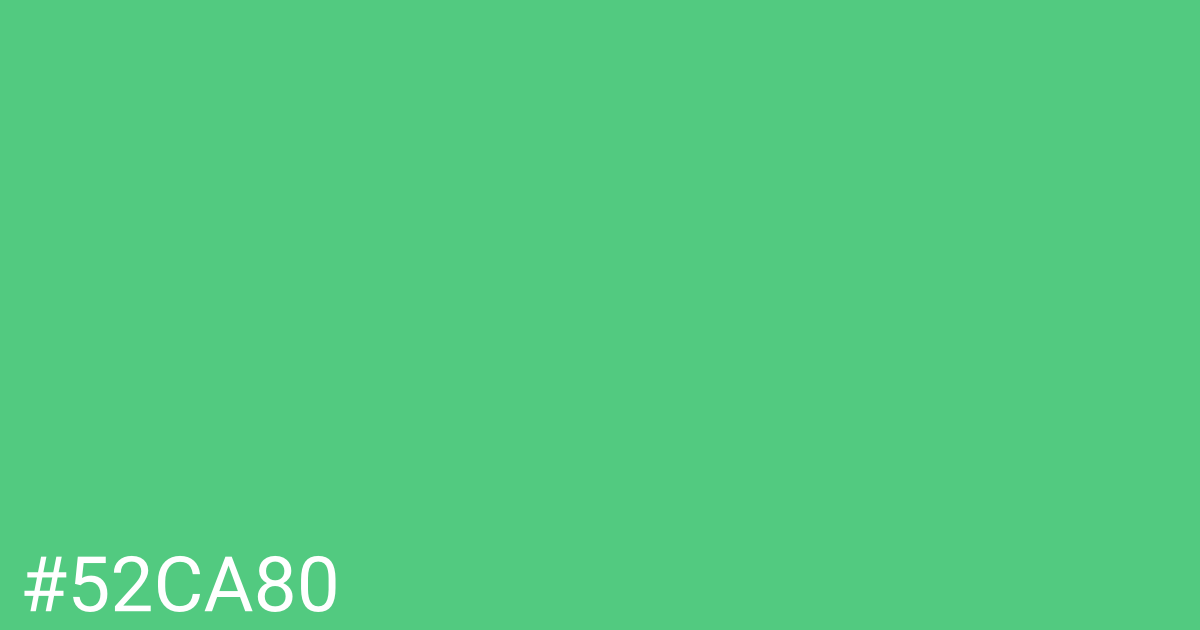 Hex color #52ca80 graphic