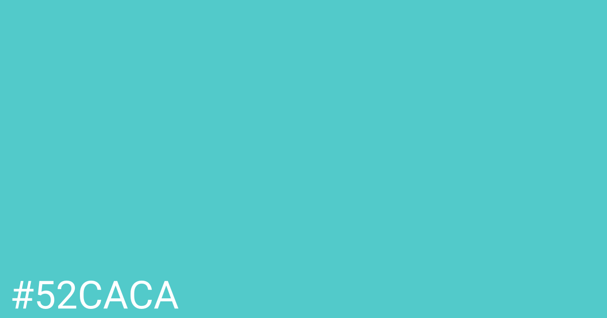 Hex color #52caca graphic