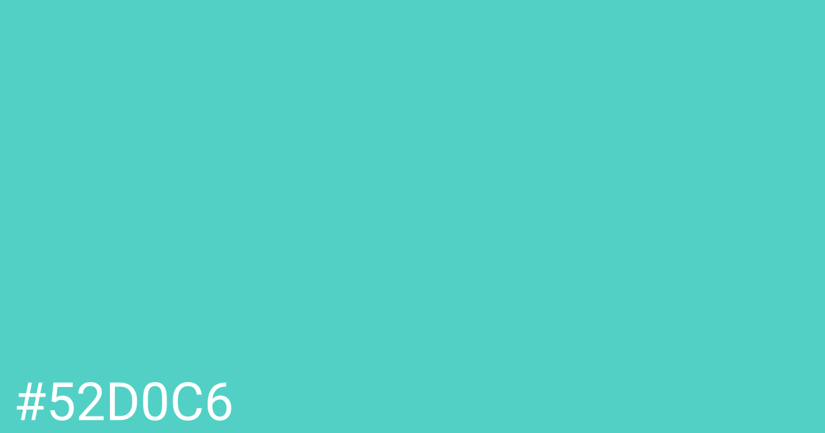 Hex color #52d0c6 graphic