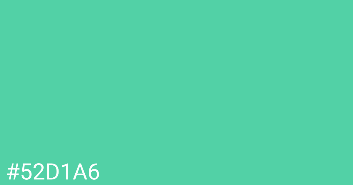 Hex color #52d1a6 graphic