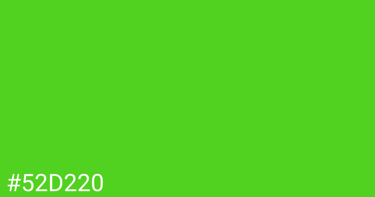 Hex color #52d220 graphic