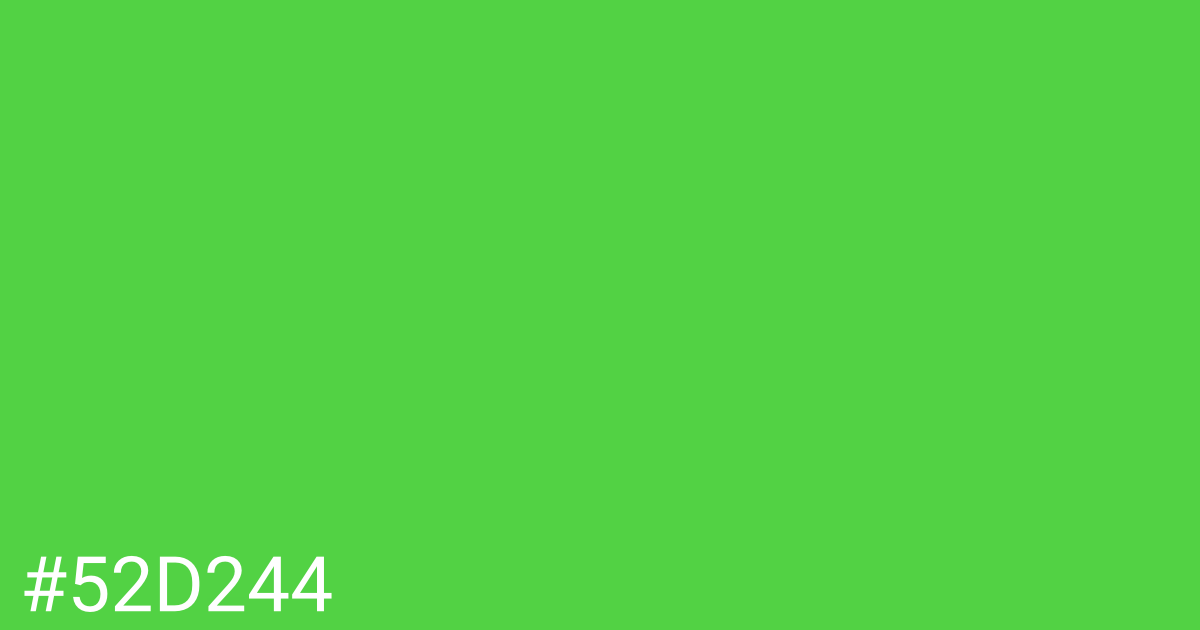 Hex color #52d244 graphic