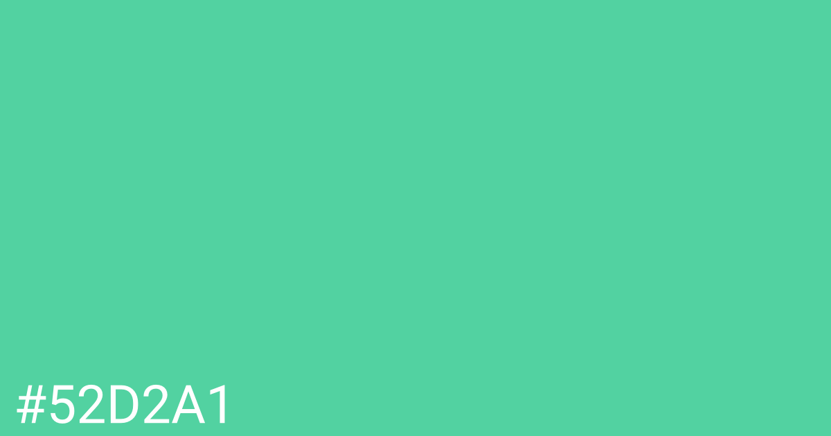 Hex color #52d2a1 graphic