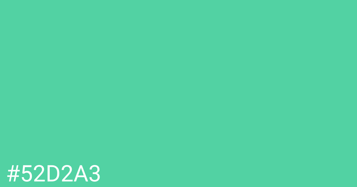 Hex color #52d2a3 graphic