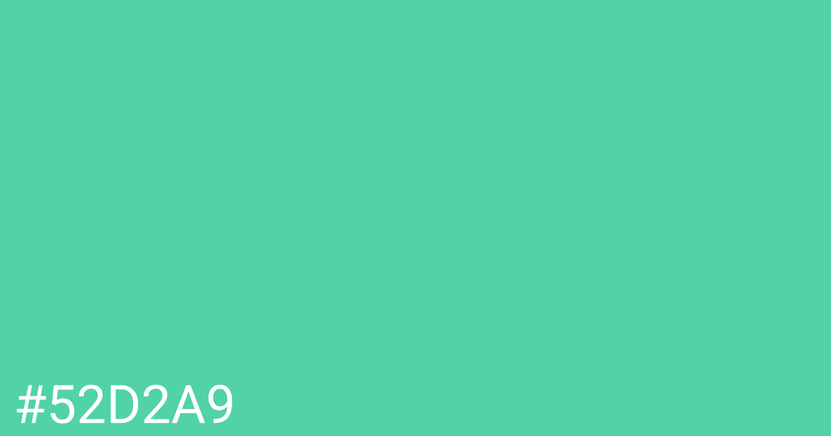 Hex color #52d2a9 graphic