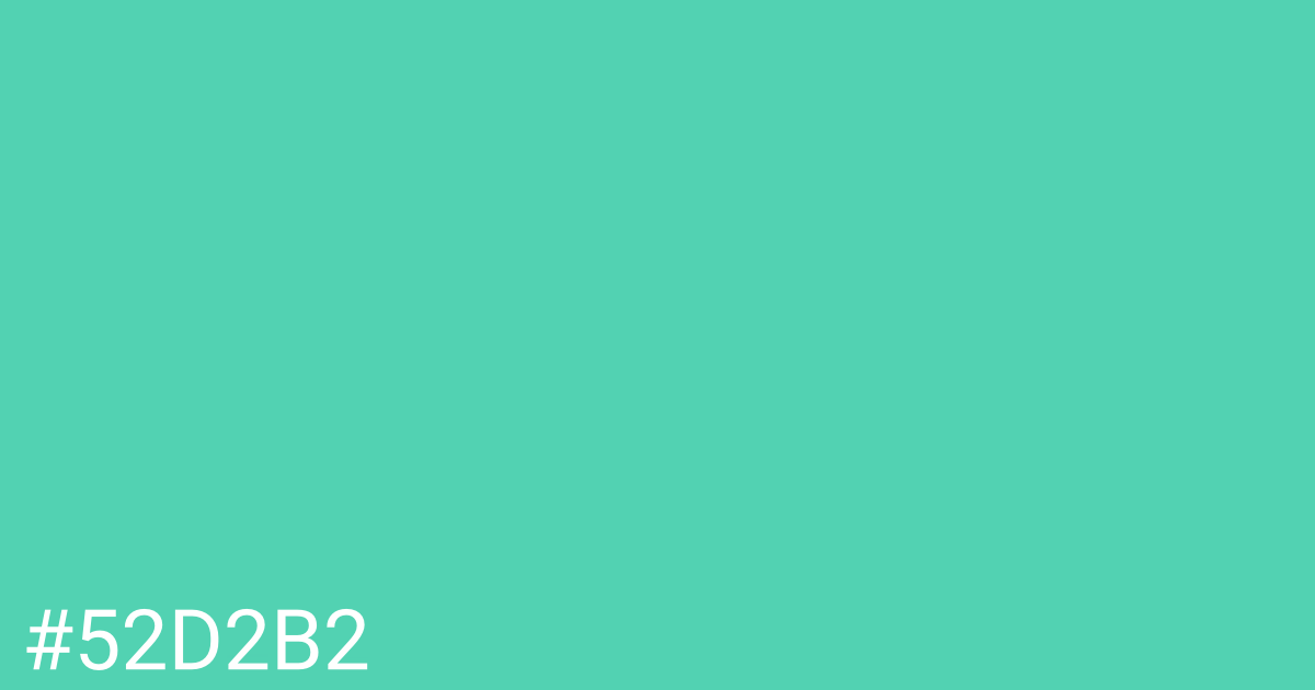 Hex color #52d2b2 graphic