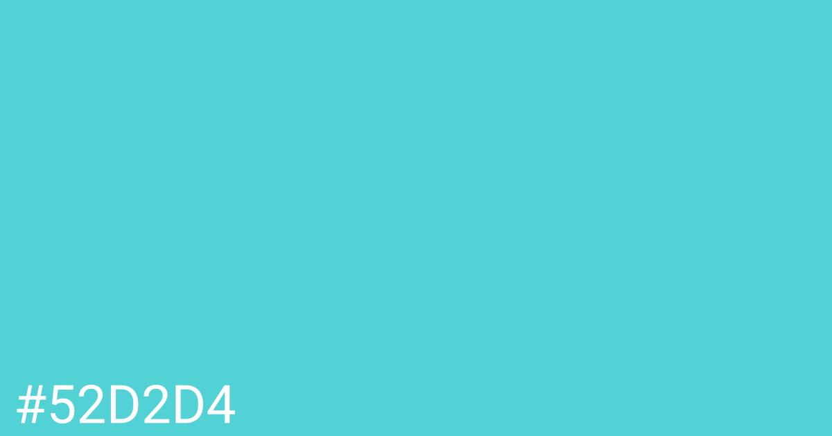 Hex color #52d2d4 graphic