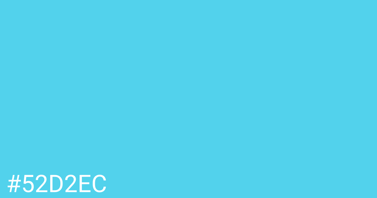 Hex color #52d2ec graphic