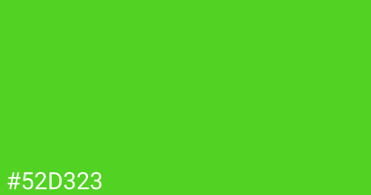 Hex color #52d323 graphic