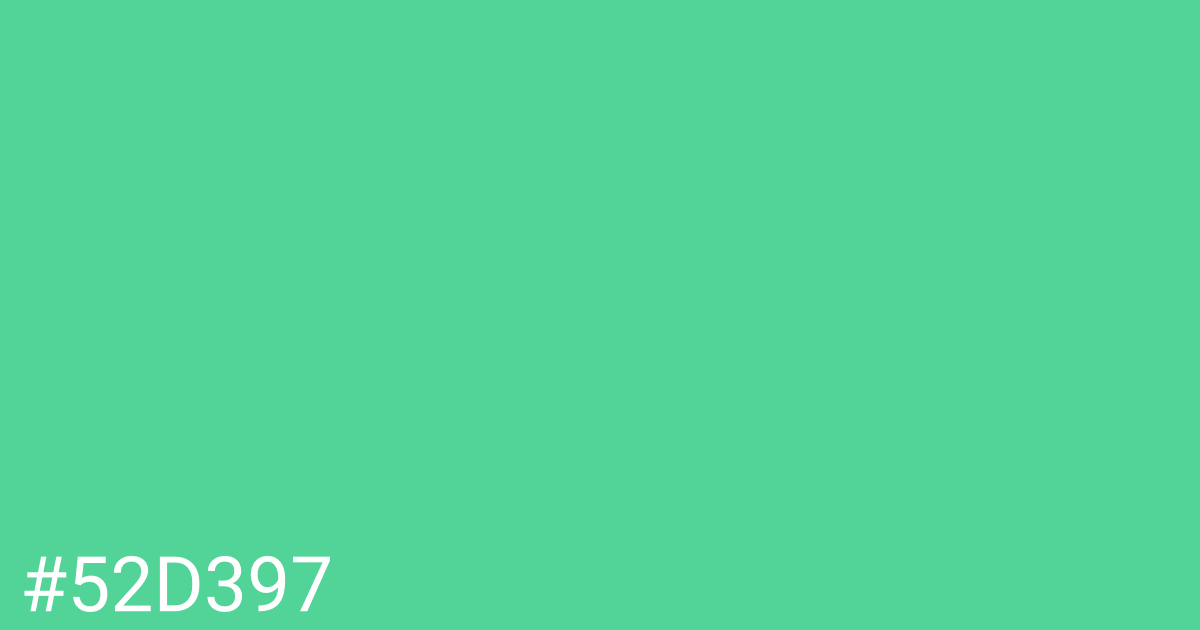 Hex color #52d397 graphic