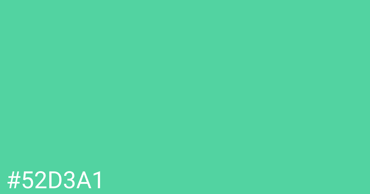 Hex color #52d3a1 graphic